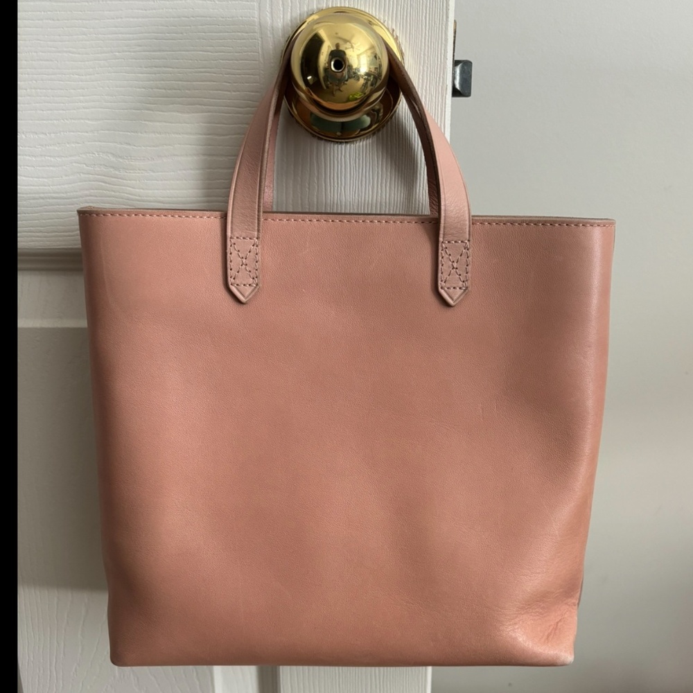 Madewell Ziptop Small Transport Crossbody in pale pink